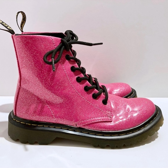 RARE! Dr. Martens Hot Pink Glitter Boots – Size 6 – New In Box - Picture 6 of 11